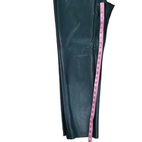 J.crew
High-rise '90s classic straight green 
vegan leather pant size 10 - Picture 8 of 9
